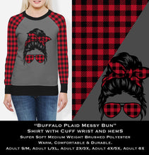 Load image into Gallery viewer, Buffalo Plaid Messy Bun - Cozy Comfort Sweatshirt
