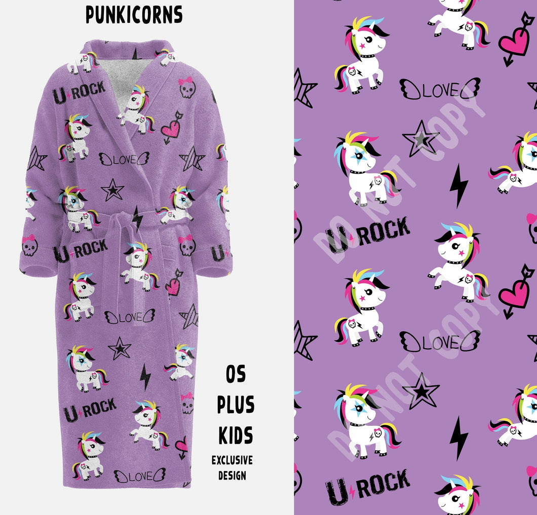 HOUSE ROBES- PUNKICORN - KIDS S (SIZE 6-8)