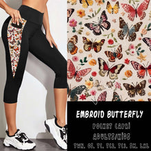 Load image into Gallery viewer, PPO 3 RUN-EMBROID BUTTERFLY-CAPRI
