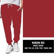 Load image into Gallery viewer, FALL SOLIDS RUN-MAROON JOGGERS
