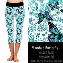 Load image into Gallery viewer, Batch 74-BLUE BUTTERFLY CAPRI W/ POCKETS
