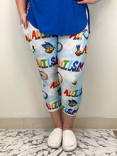 Load image into Gallery viewer, Autism Awareness Capri w/ Pockets (Kid&#39;s Leggings)
