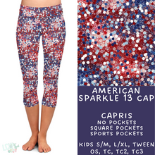 Load image into Gallery viewer, Ready To Ship - American Sparkle 13 Capris
