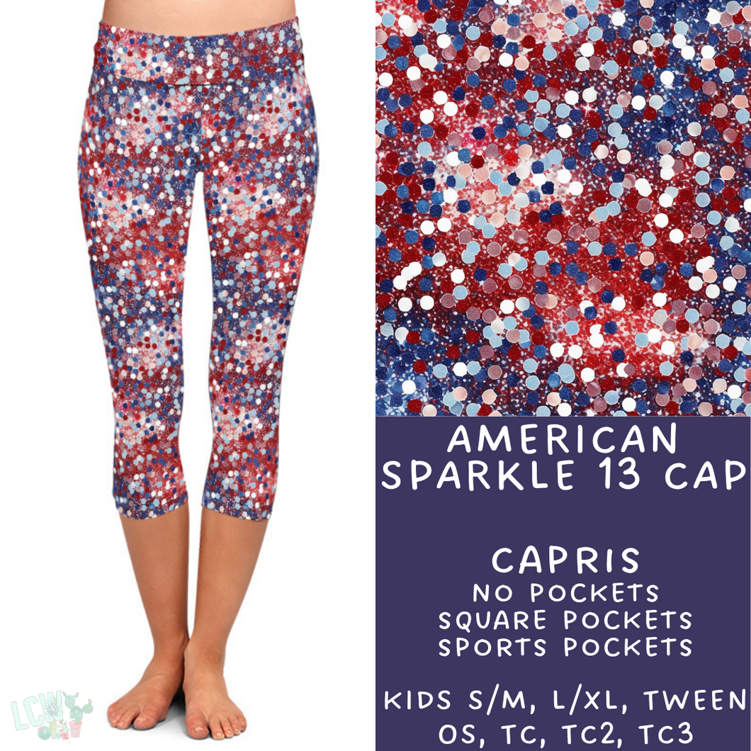 Ready To Ship - American Sparkle 13 Capris