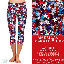 Load image into Gallery viewer, Ready To Ship - American Sparkle 5 Capris
