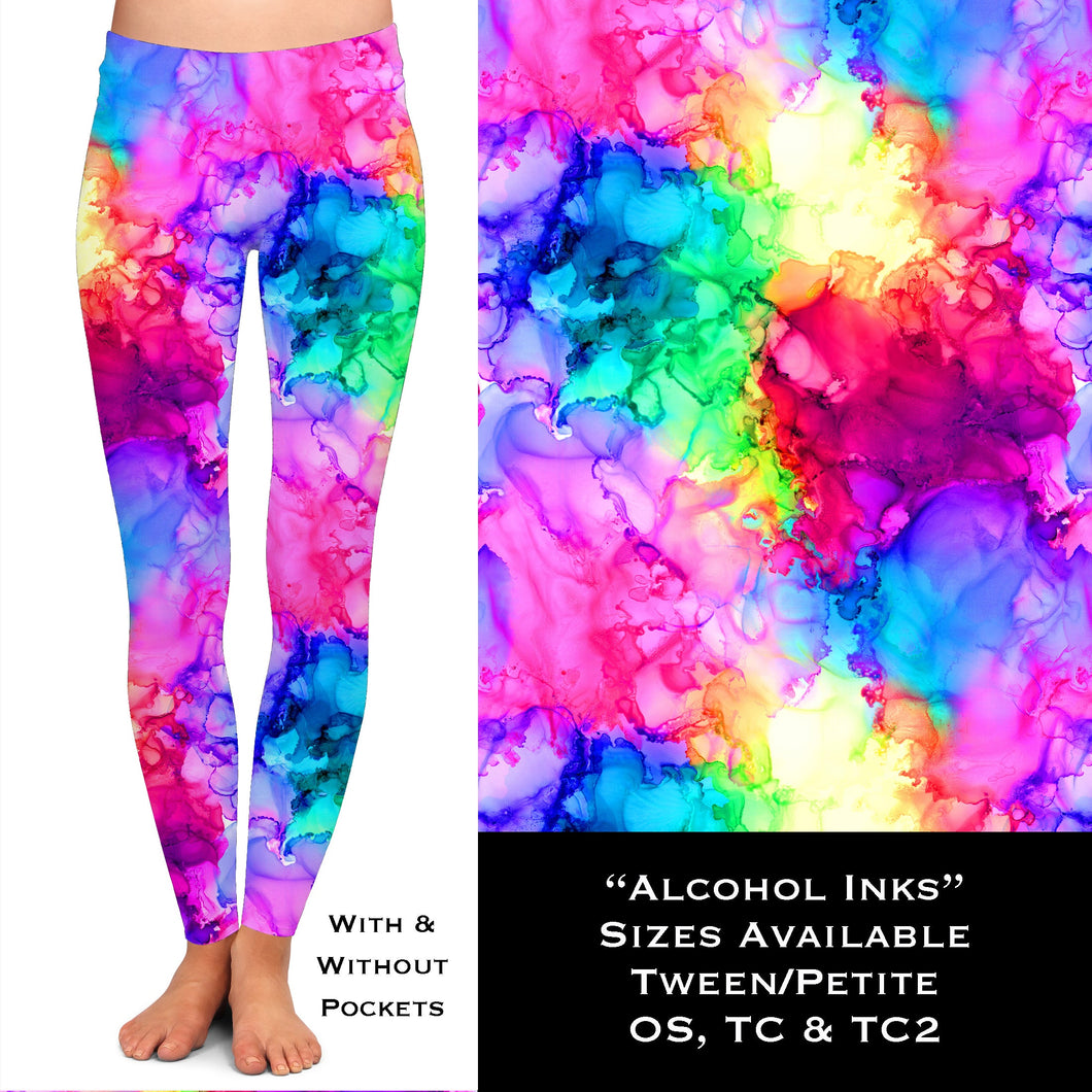 Alcohol Ink - Leggings & Capris