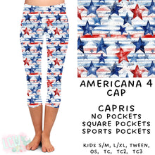 Load image into Gallery viewer, Ready To Ship - Americana 4 Capri Leggings
