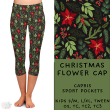 Load image into Gallery viewer, Ready To Ship - Christmas Flower Leggings &amp; Capris
