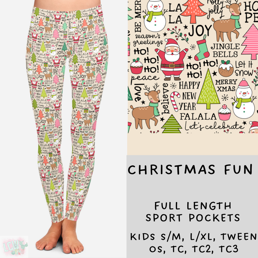 Ready To Ship - Christmas Lounge - Christmas Fun Leggings