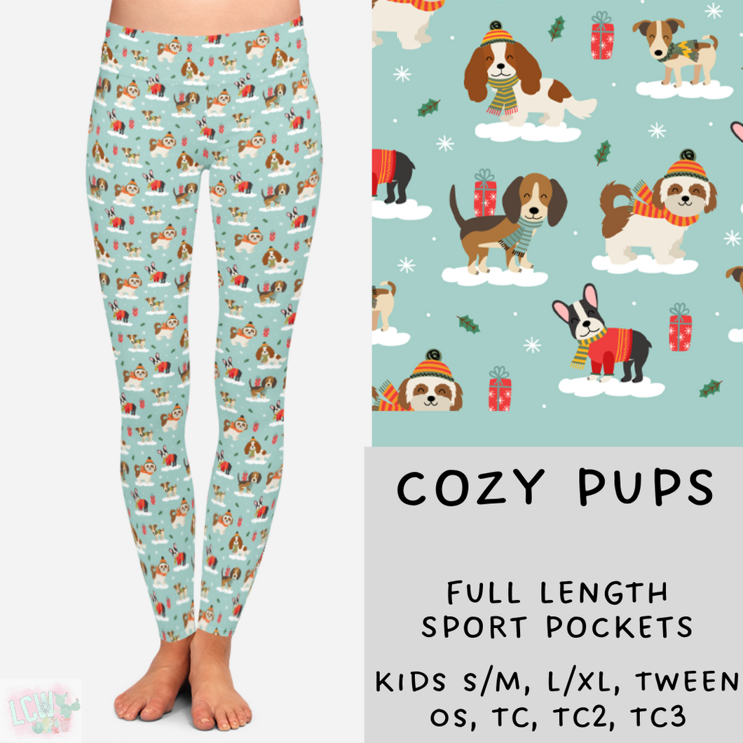 Ready To Ship - Cozy Pups Leggings