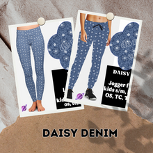 Load image into Gallery viewer, DAISY DENIM- DENIM PATTERN RUN - LEGGING/CAPRI
