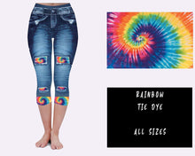 Load image into Gallery viewer, LEGGING JEAN RUN-Rainbow TIE DYE (ACTIVE BACK POCKETS)
