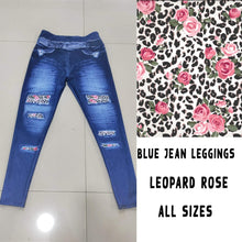 Load image into Gallery viewer, LEGGING JEAN RUN-LEOPARD ROSE (ACTIVE BACK POCKETS)
