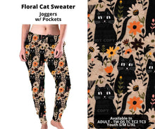 Load image into Gallery viewer, Floral Cat Sweater Joggers
