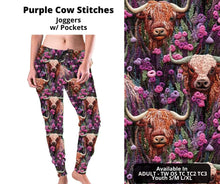 Load image into Gallery viewer, Purple Cow Stitches Joggers
