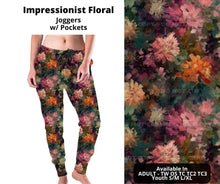 Load image into Gallery viewer, Impressionist Floral Joggers
