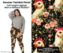 Load image into Gallery viewer, Rooster Twinkle Floral Full Length Leggings w/ Pockets
