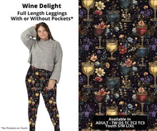 Load image into Gallery viewer, Wine Delight Full Length Leggings w/ Pockets
