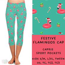 Load image into Gallery viewer, Ready To Ship - Coastal Christmas  - Festive Flamingos
