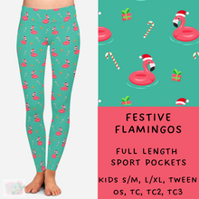 Load image into Gallery viewer, Ready To Ship - Coastal Christmas  - Festive Flamingos
