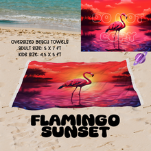 Load image into Gallery viewer, FLAMINGO -OVERSIZED BEACH TOWEL
