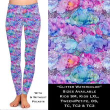 Load image into Gallery viewer, Glitter Watercolor - Leggings &amp; Capris
