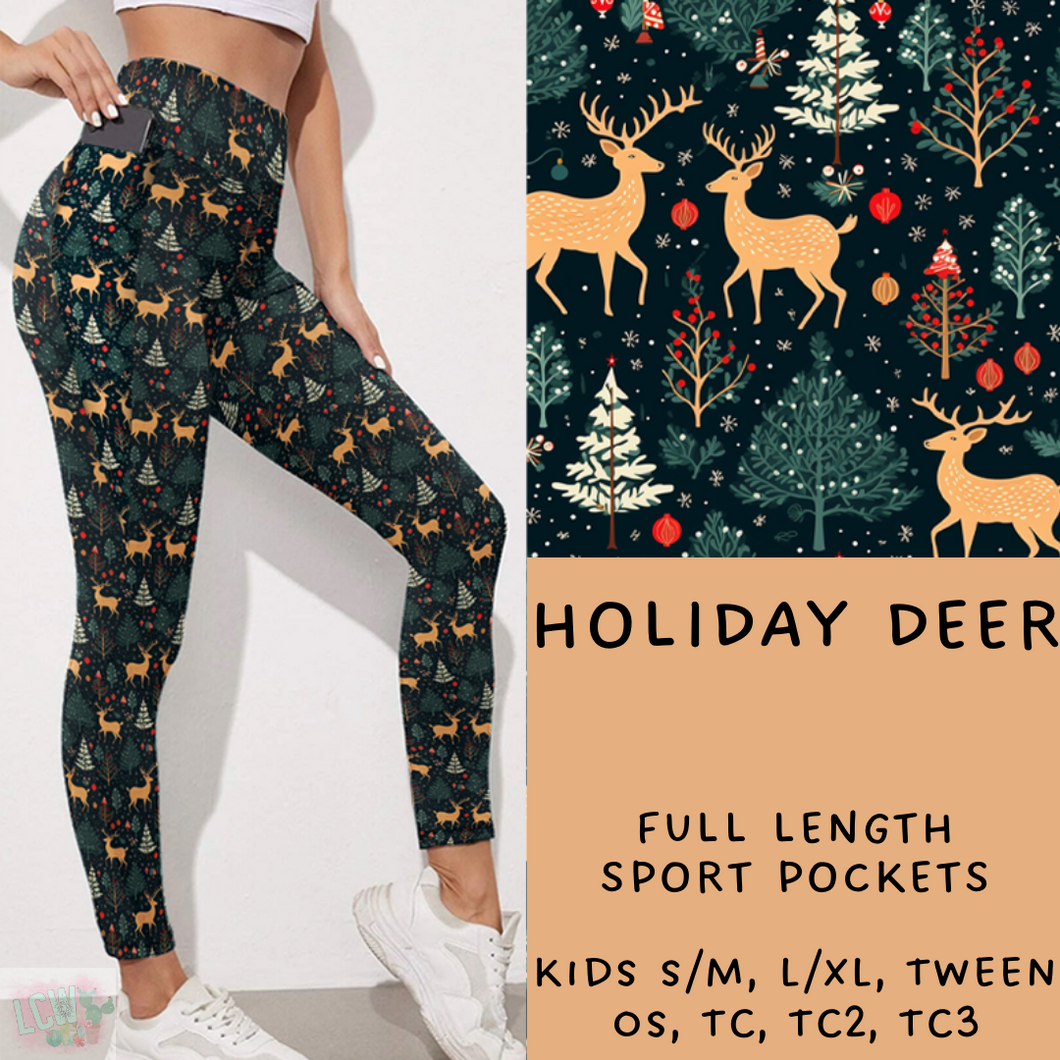 Ready To Ship - Holiday Deer Leggings