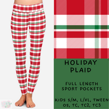 Load image into Gallery viewer, Ready To Ship - Holiday Plaid Leggings &amp; Capris
