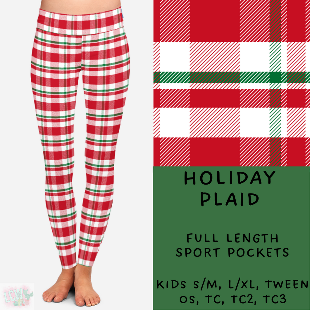 Ready To Ship - Holiday Plaid Leggings & Capris