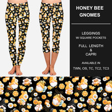 Load image into Gallery viewer, RTS - Honey Bee Gnomes Leggings w/ Pockets
