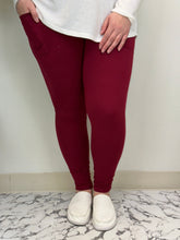 Load image into Gallery viewer, Cranberry Leggings w/ Pockets
