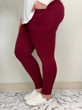 Load image into Gallery viewer, Cranberry Leggings w/ Pockets
