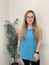 Load image into Gallery viewer, Baby Blue Flowy Tank Top
