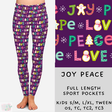 Load image into Gallery viewer, Ready To Ship - Christmas Lounge - Joy Peace Leggings
