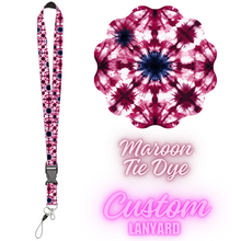 Load image into Gallery viewer, CUSTOM LANYARDS-MAROON TIE DYE
