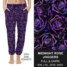 Load image into Gallery viewer, RTS - Midnight Rose Joggers
