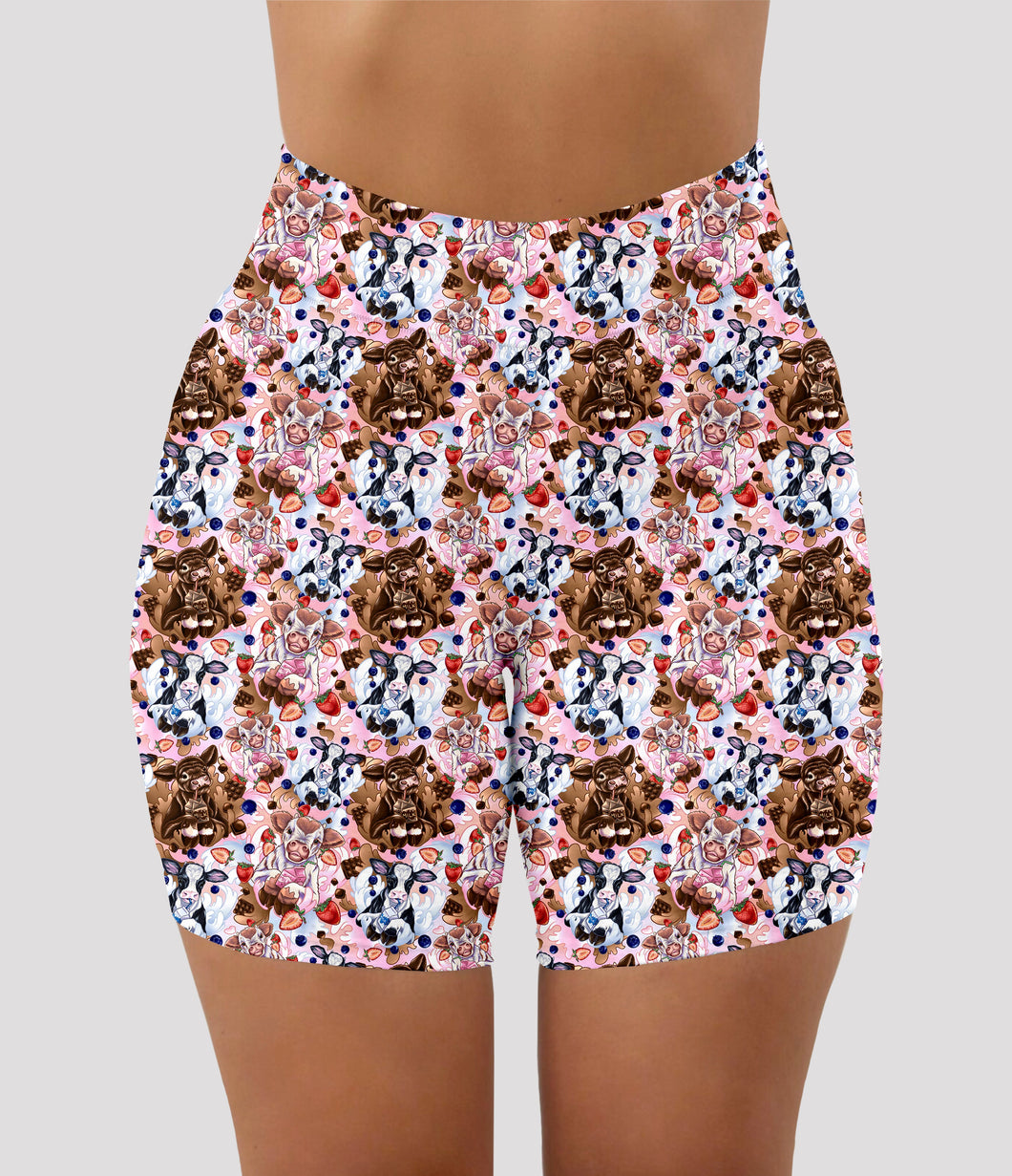 RTS - MooBerry Delight Biker Shorts