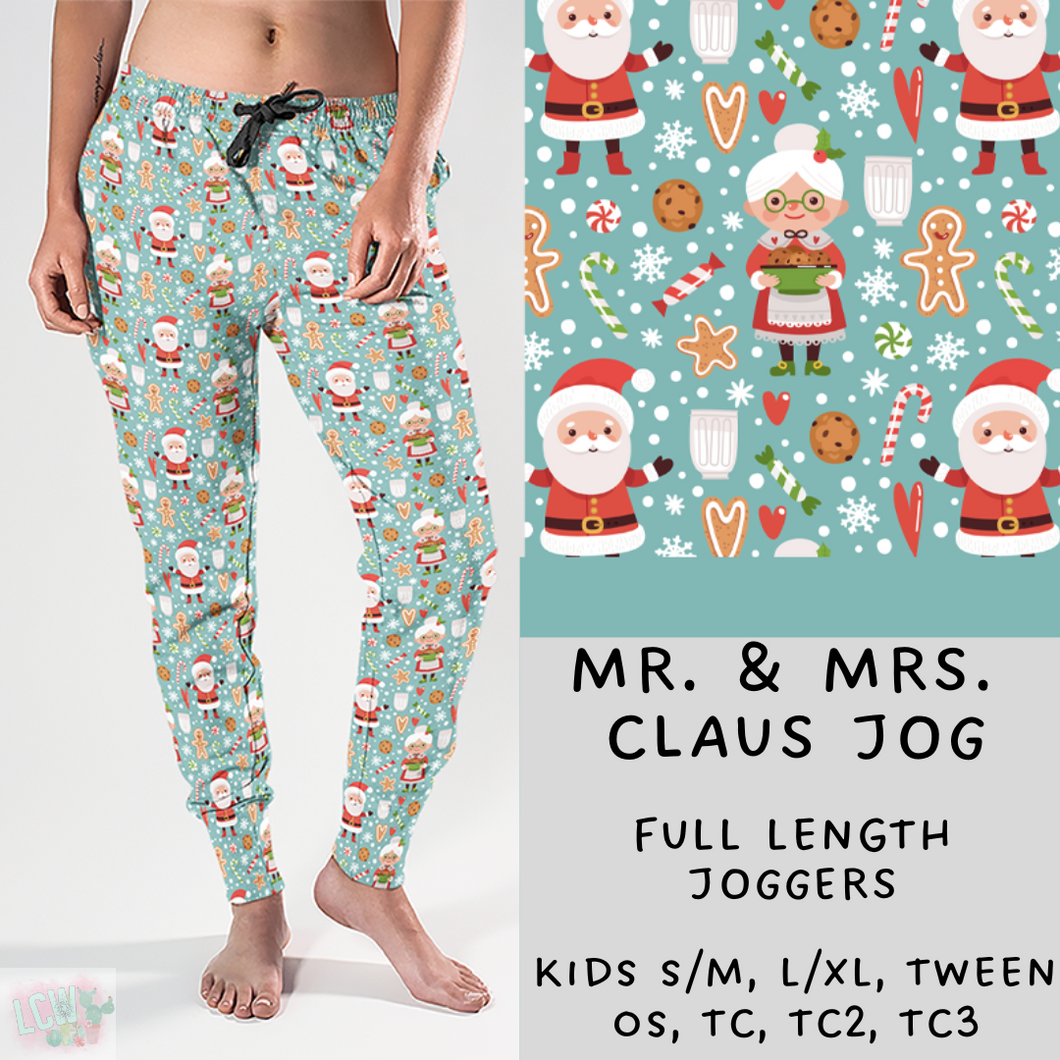 Ready To ship - Christmas Lounge - Mr & Mrs Claus Joggers