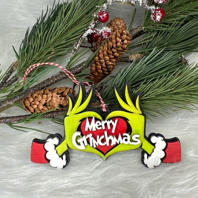 Handmade Grinchmas Christmas ornament