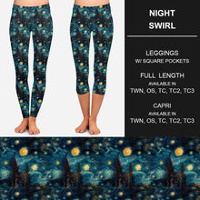 Load image into Gallery viewer, RTS - Night Swirl Leggings w/ Pockets
