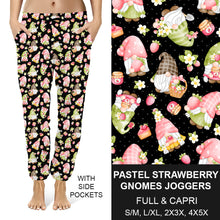 Load image into Gallery viewer, RTS - Pastel Strawberry Gnomes Capri Joggers
