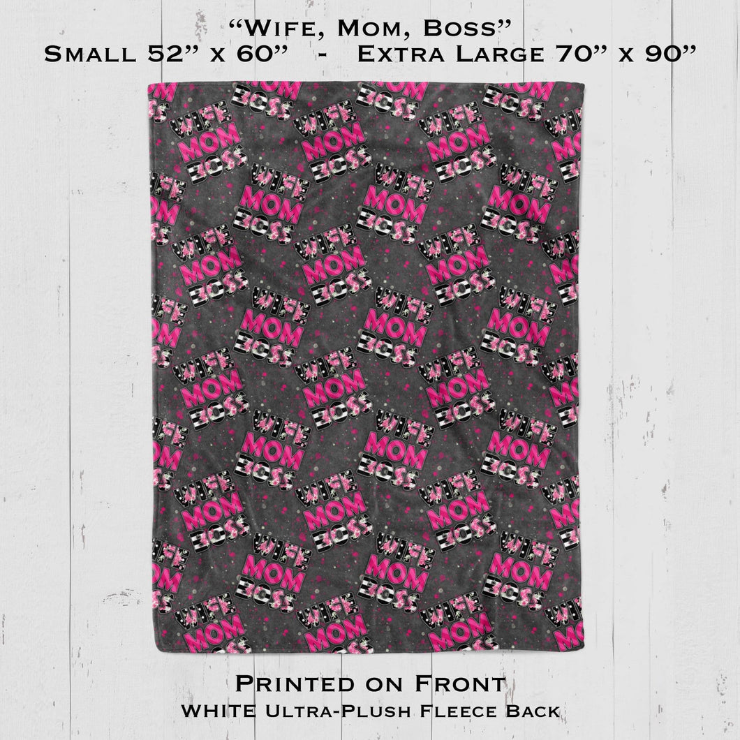 Wife Mom Boss - Blanket