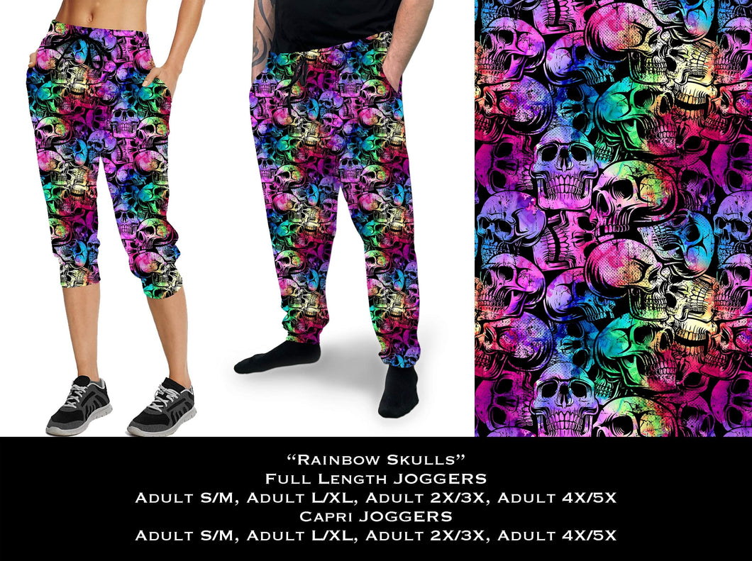 Rainbow Skulls - Full & Capri Joggers