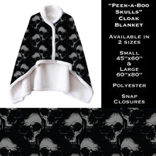 Load image into Gallery viewer, Peek-a-Boo Skulls Cloak Blanket
