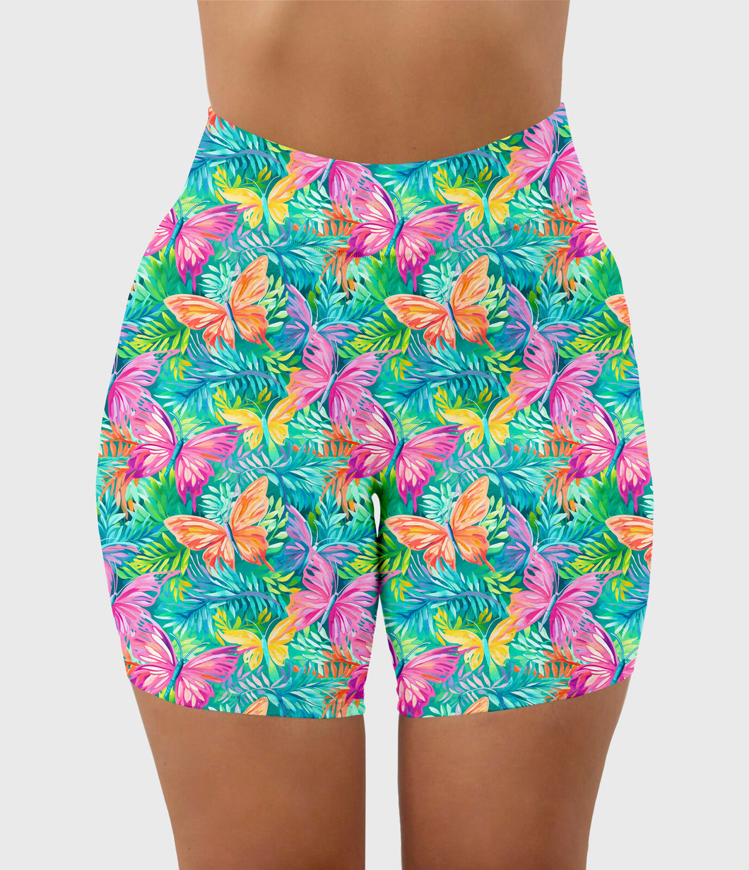 RTS - Preppy Butterfly Biker Shorts