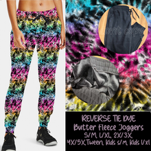 Load image into Gallery viewer, REVERSE TIE DYE - BUTTER FLEECE LINED UNISEX JOGGERS
