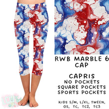 Load image into Gallery viewer, Ready To Ship - RWB Marble 6 Capri Leggings
