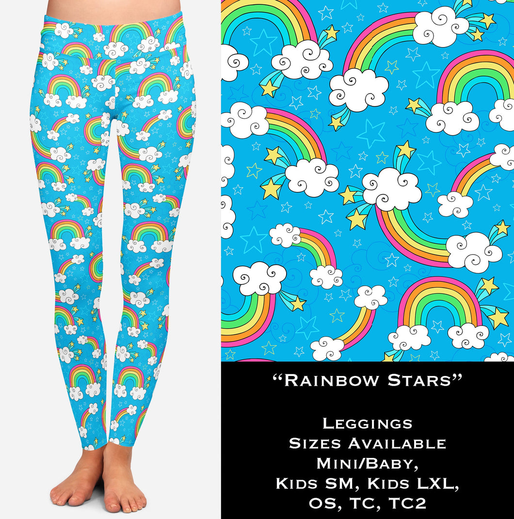 Rainbow Stars - Leggings & Capris