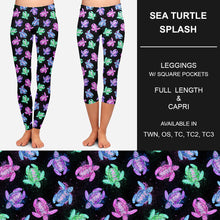 Load image into Gallery viewer, RTS - Turtle Splash Leggings w/ Pockets
