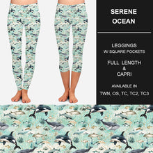 Load image into Gallery viewer, RTS - Serene Ocean Leggings w/ Pockets
